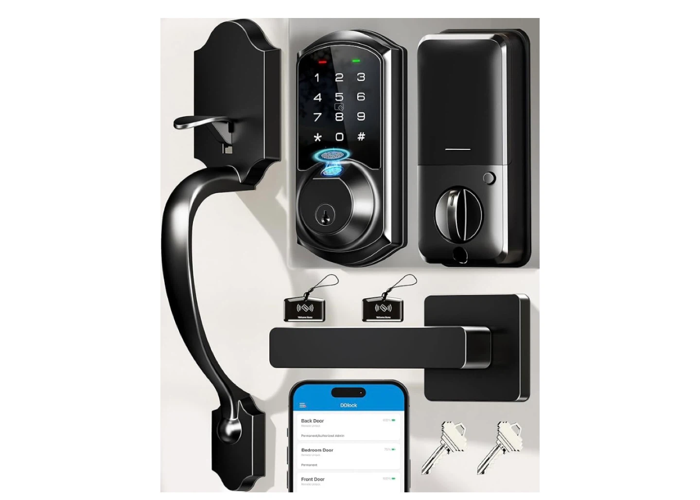 DDlock Smart Door Lock with Keypad and Handle Set