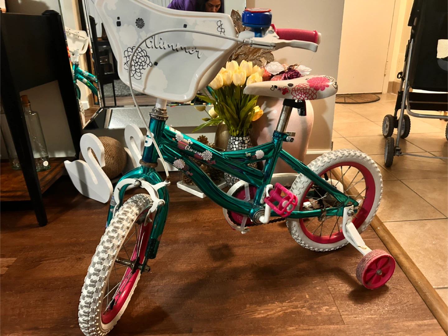 Kids Teal 'Glimmer' Training Bike - photo 3
