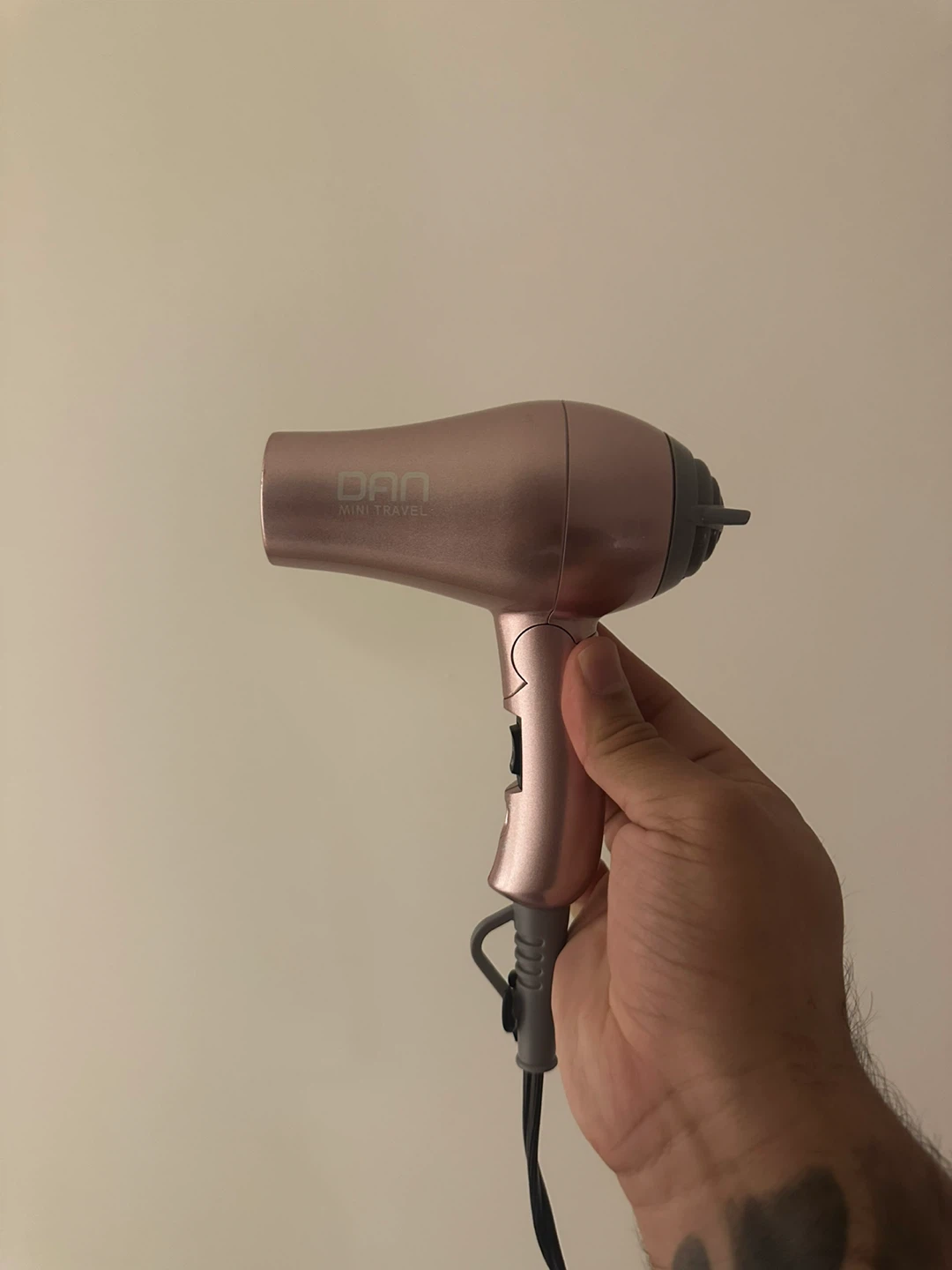 DAN Mini Travel Hair Dryer - Rose Gold