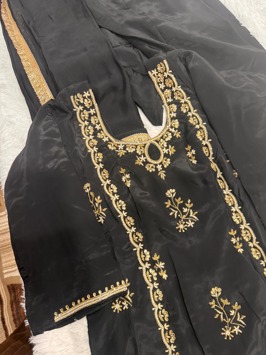 Black Embroidered Salwar Kameez Set - photo 2