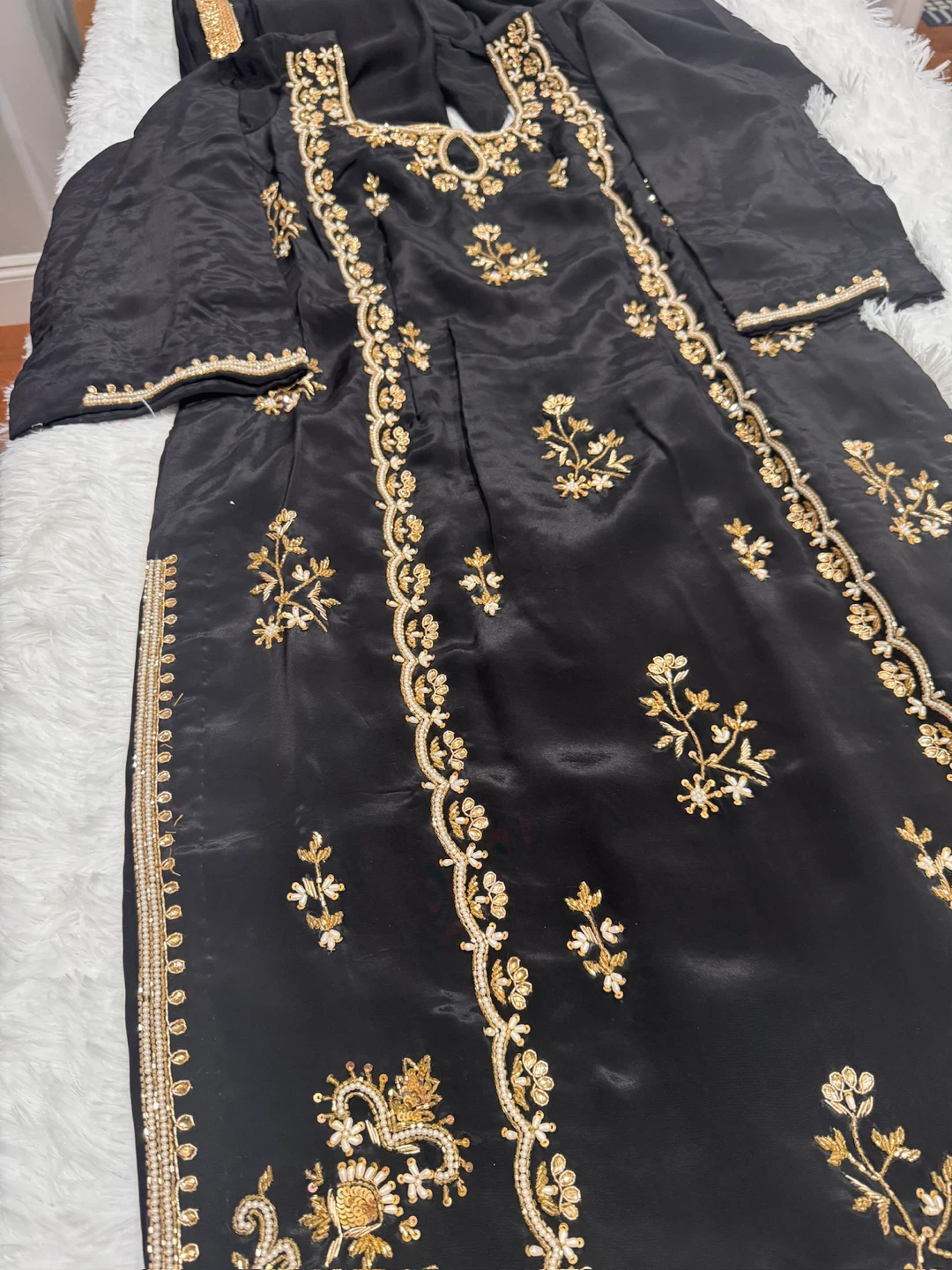 Black Embroidered Salwar Kameez Set