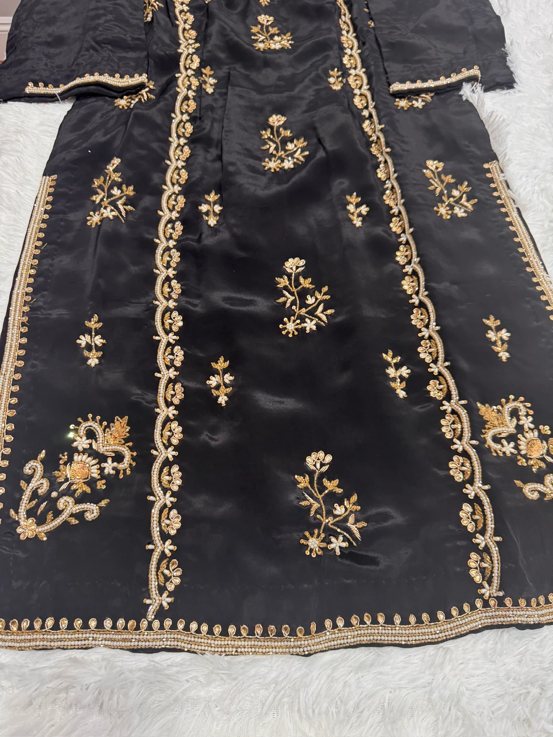 Black Embroidered Salwar Kameez Set - photo 3