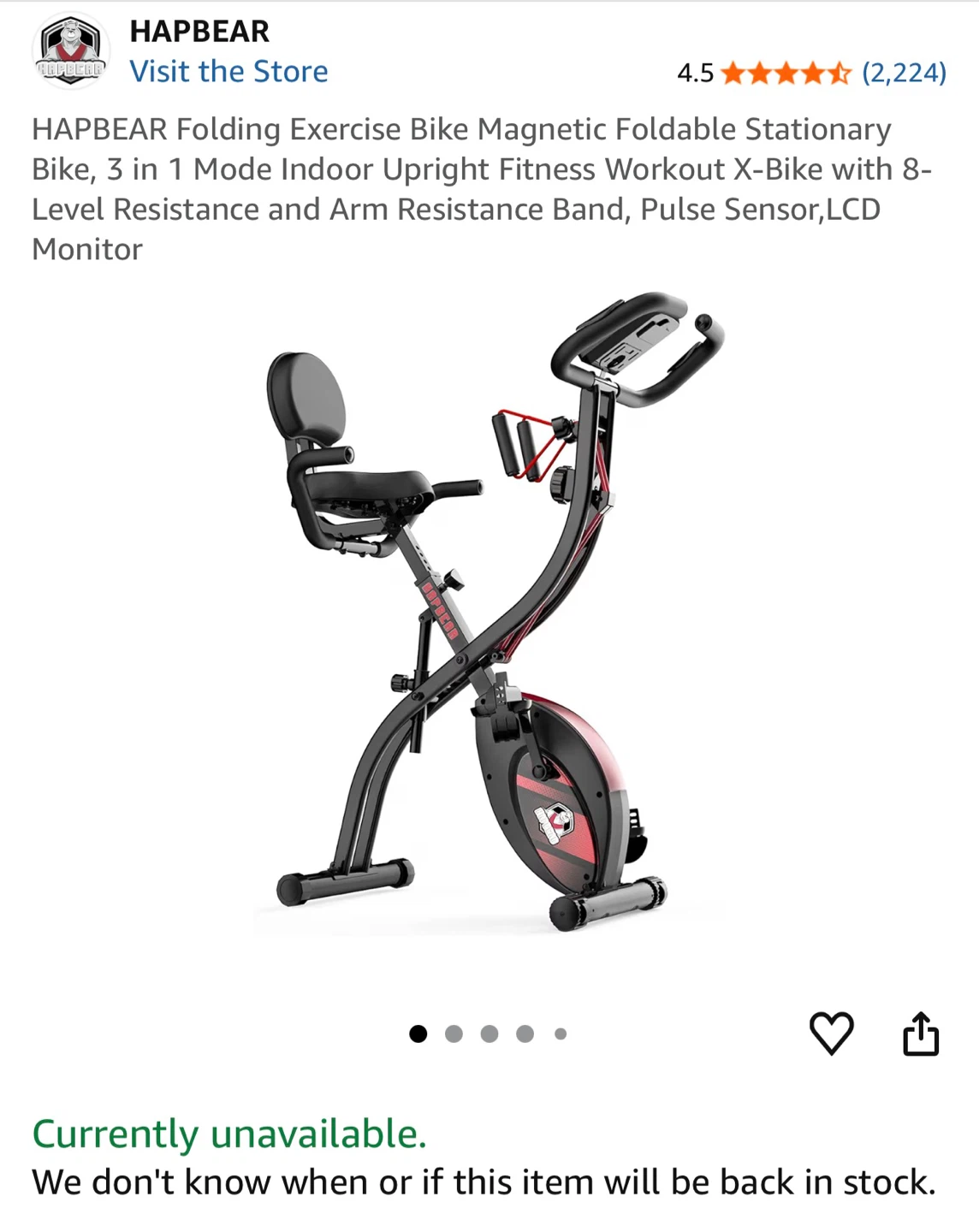 Folding Stationary Exercise Bike - photo 5