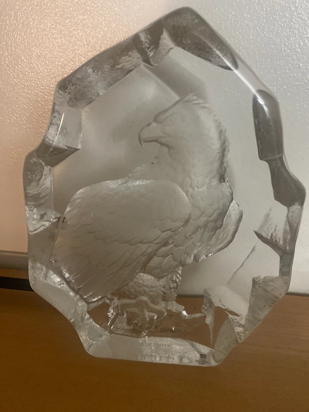 Mats Jonasson Crystal Eagle Sculpture