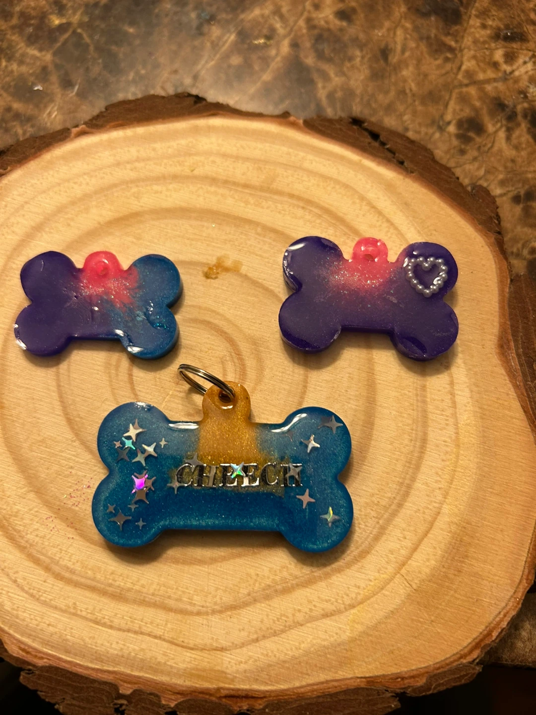 Handmade Resin Pet ID Tags