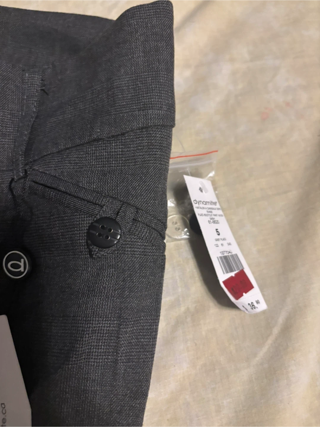 Dynamite Grey Plaid Bootcut Pants - Size 5 - photo 2