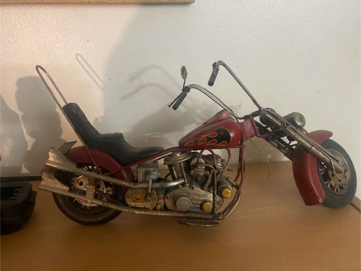 Red Metal Motorcycle Model