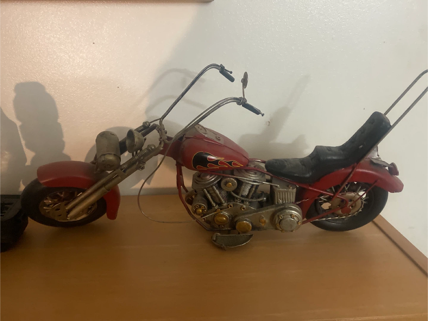 Red Metal Motorcycle Model - photo 2