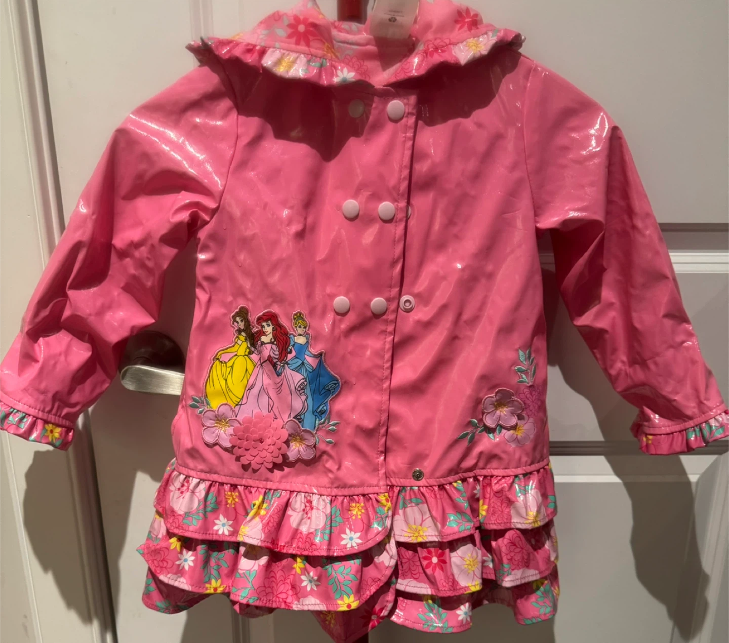 Girls Pink Disney Princess Raincoat