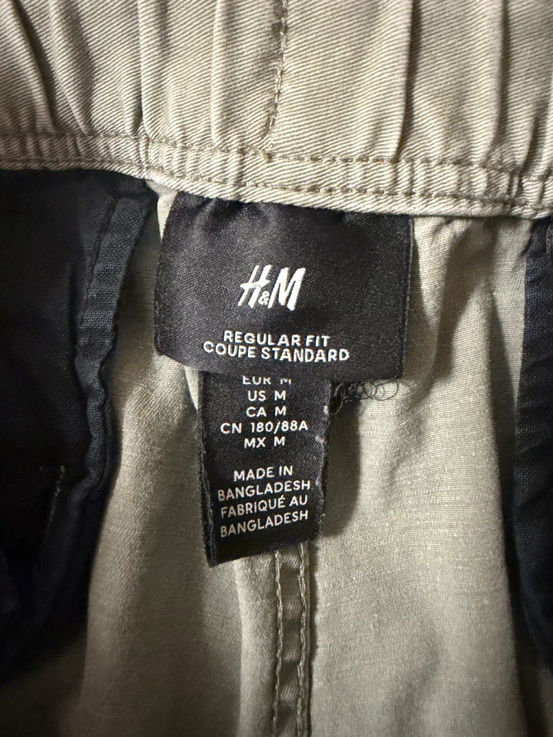 H&M Regular Fit Cargo Pants - Khaki - Medium - photo 3