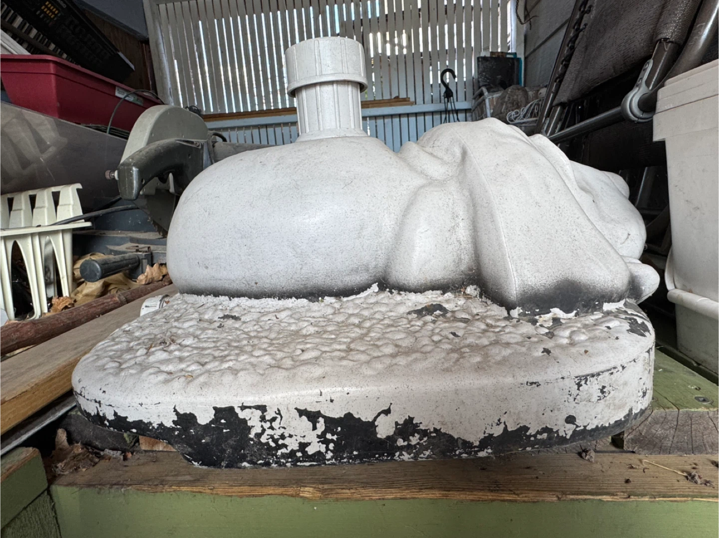 White Dog Shaped Umbrella Stand - photo 3