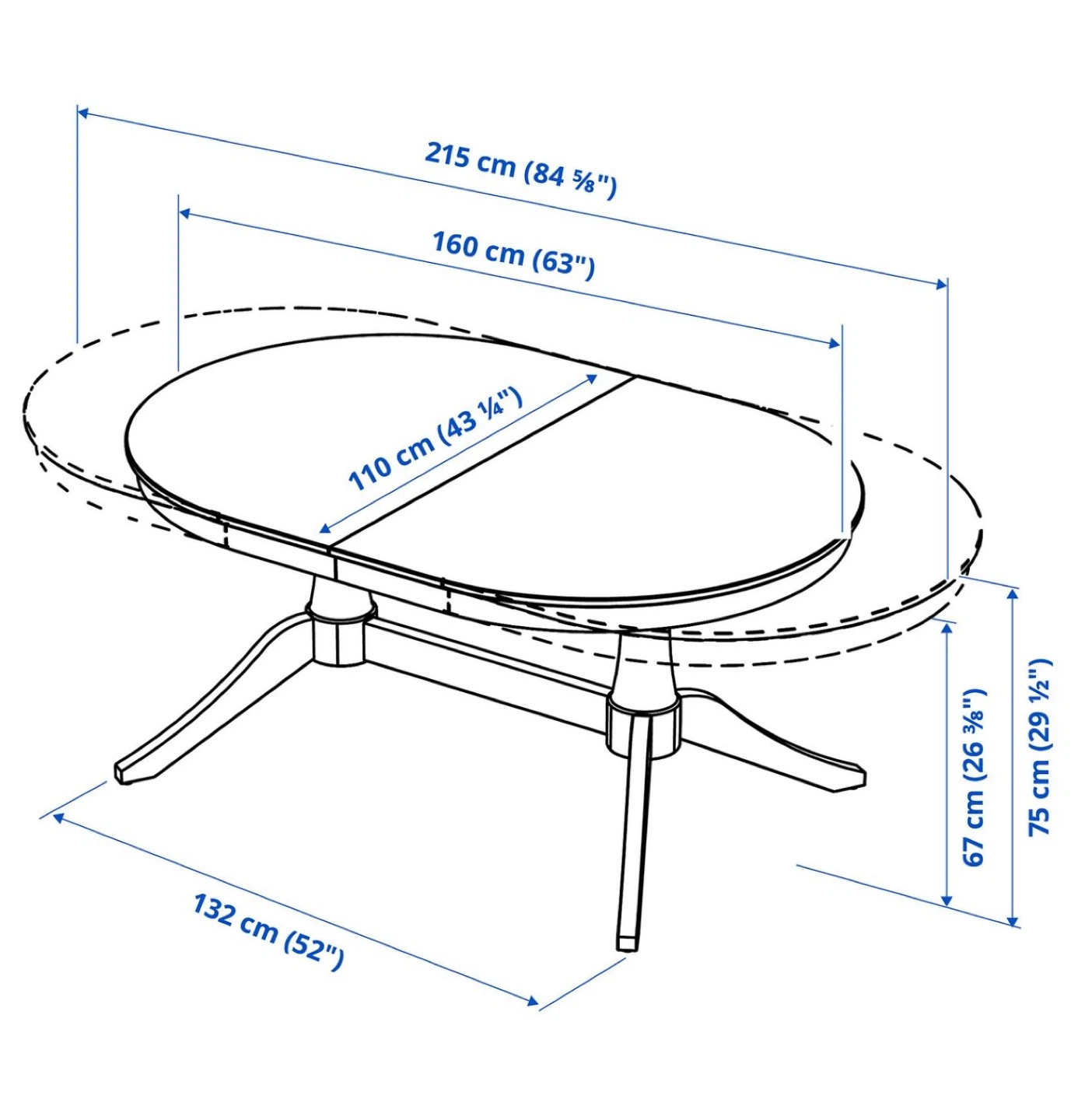 Oval Extendable Dining Table and Chairs Set - White - photo 3