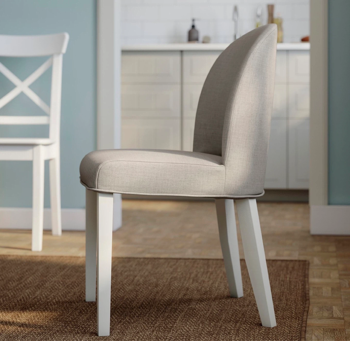 Oval Extendable Dining Table and Chairs Set - White - photo 2