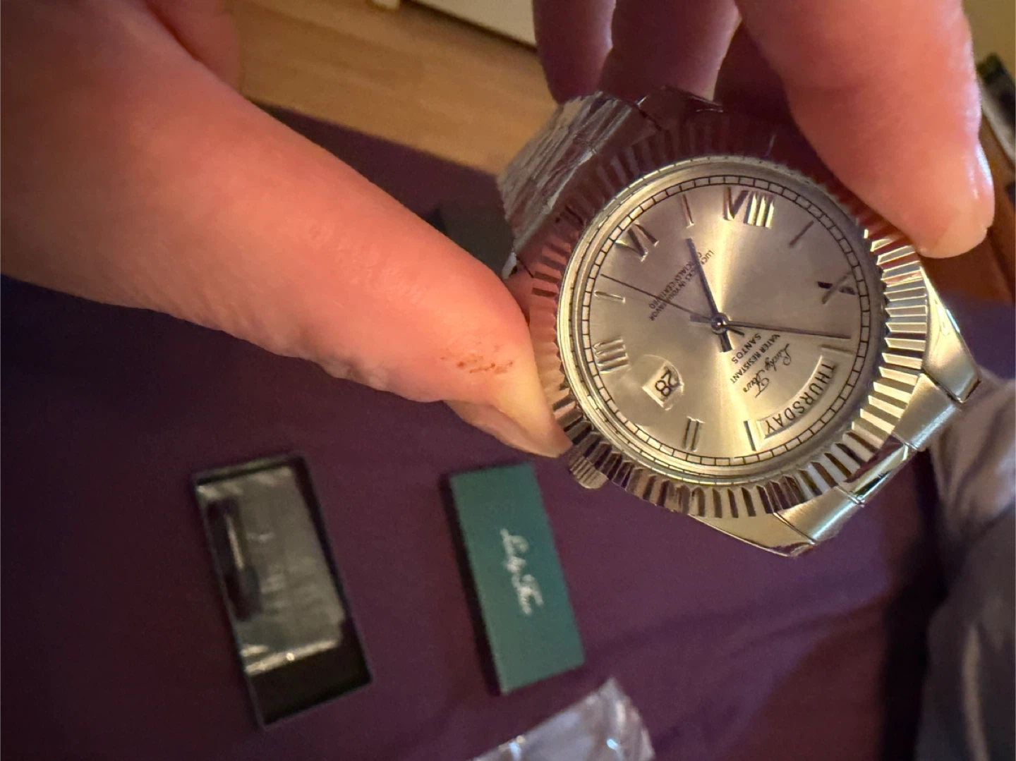 Lucky T L.T. Silver Tone Watch with Box - photo 2