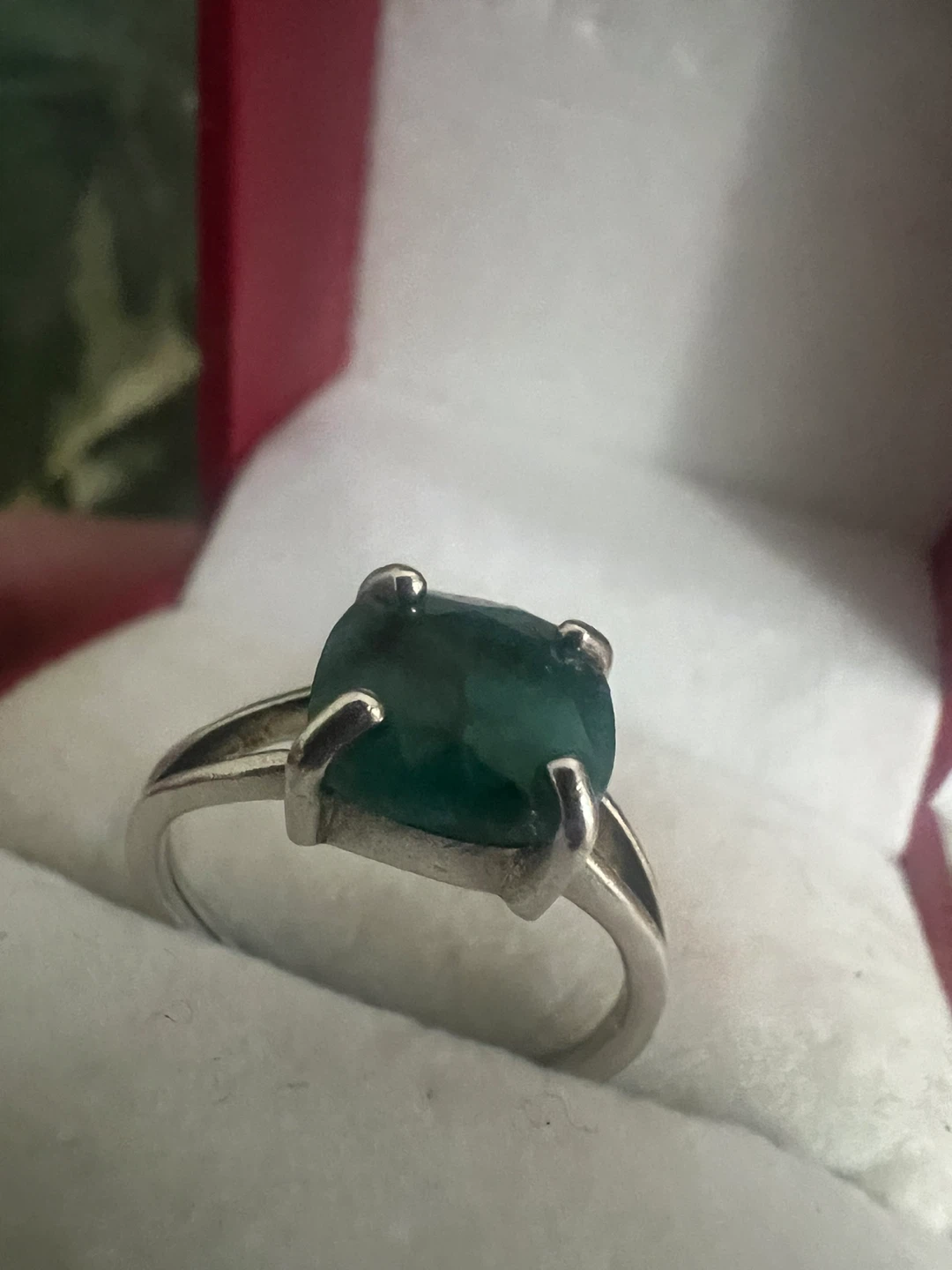 925 Emerald Ring in Silver Setting - photo 4