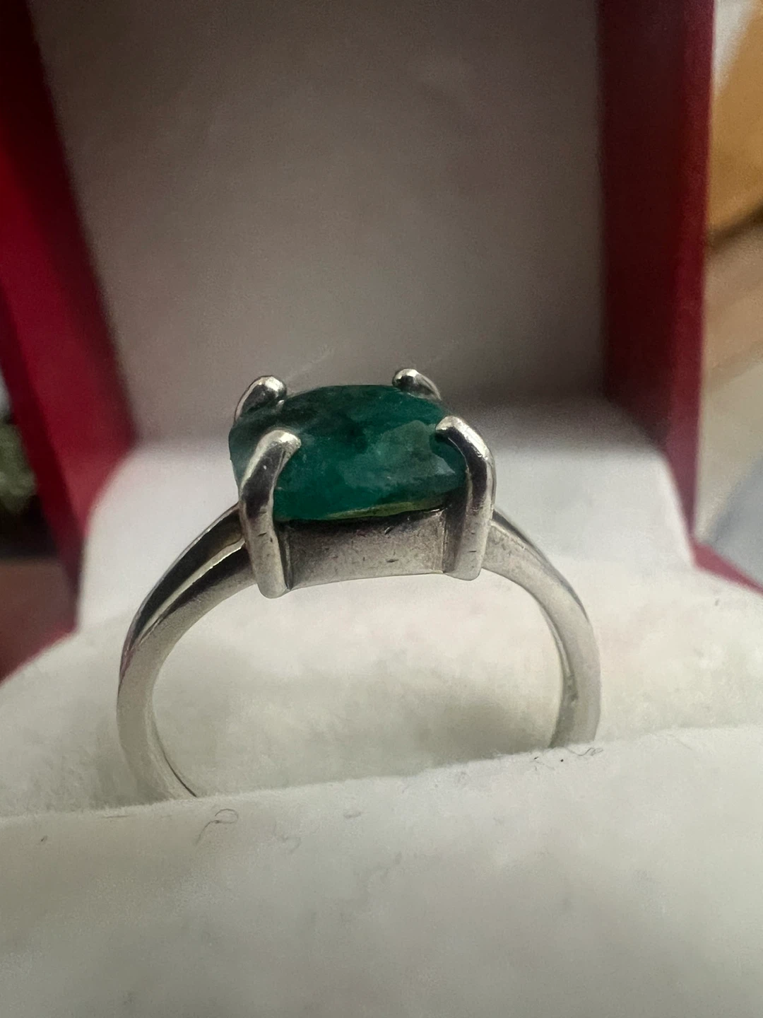 925 Emerald Ring in Silver Setting - photo 3