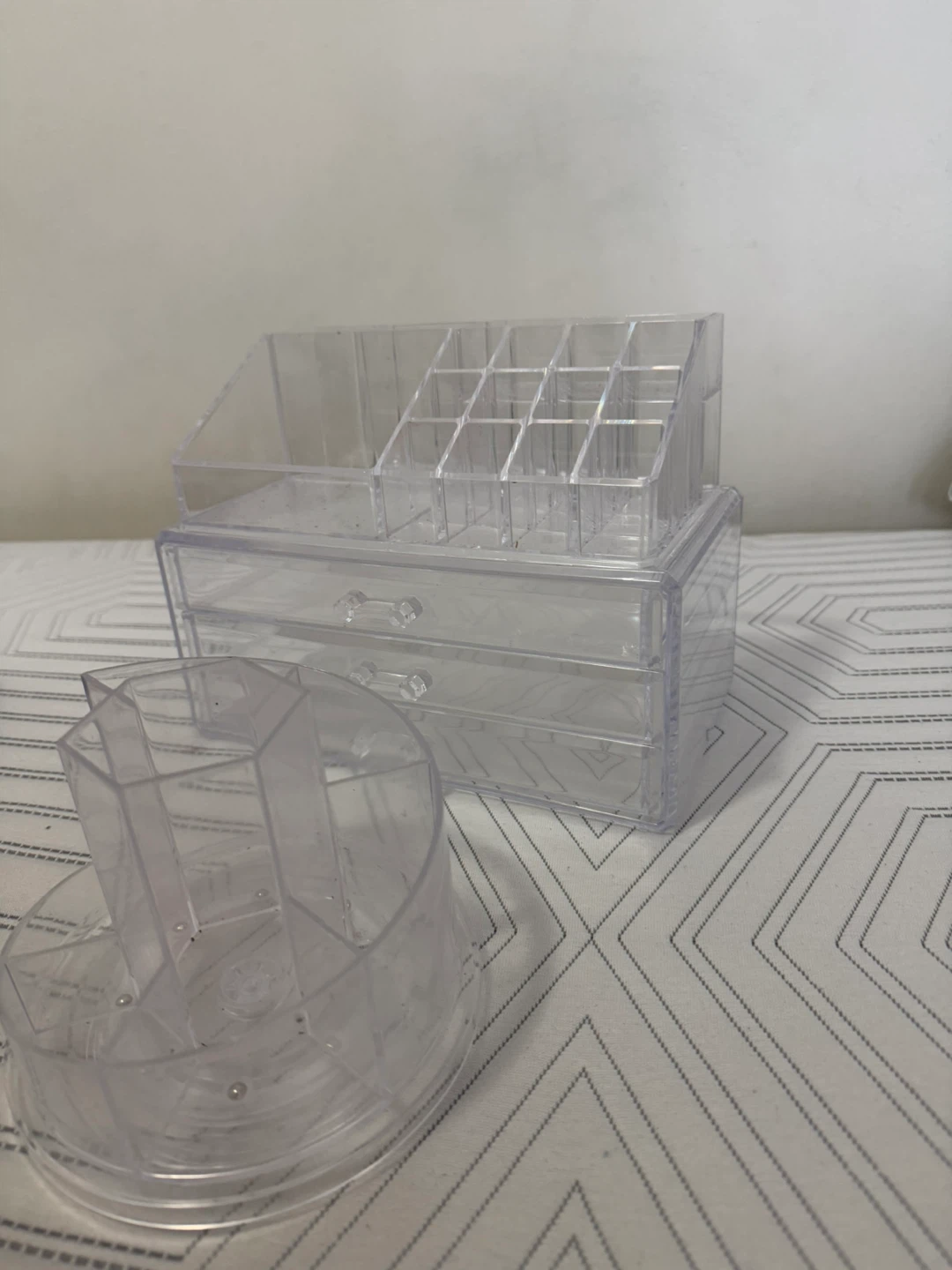 3 piece clear makeup organizers - photo 2