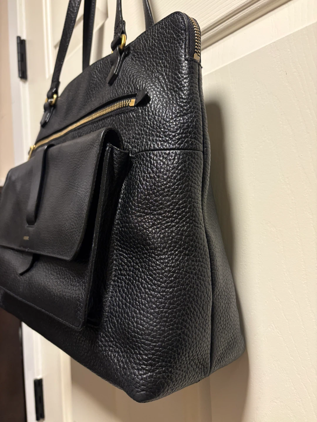 Fossil Black Leather Tote Bag - photo 4