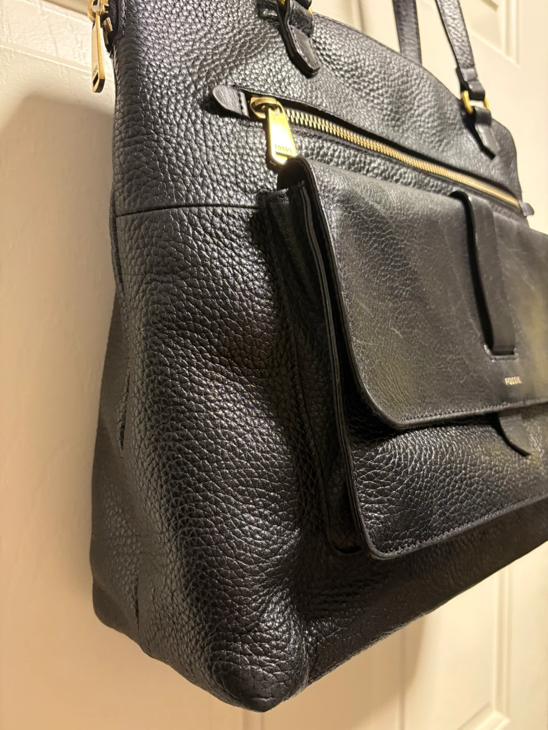 Fossil Black Leather Tote Bag - photo 5