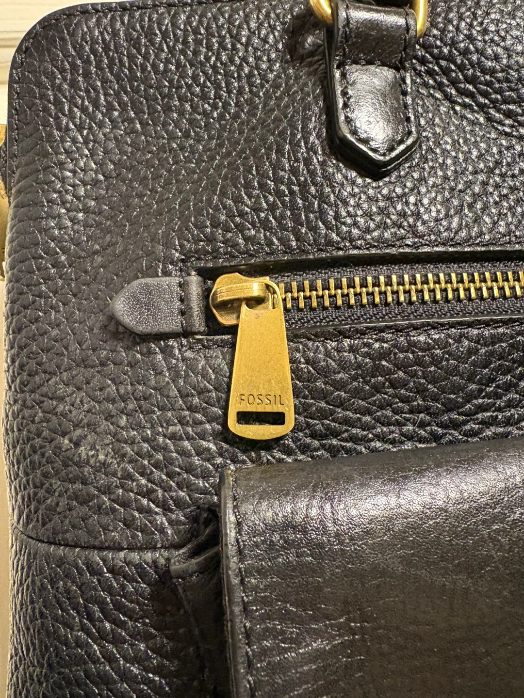 Fossil Black Leather Tote Bag - photo 3