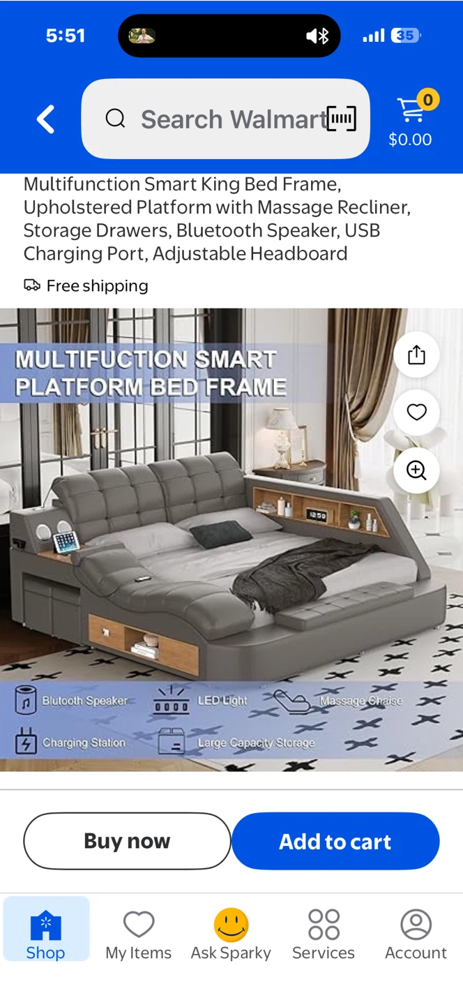 Multifunction Smart King Bed Frame - photo 4