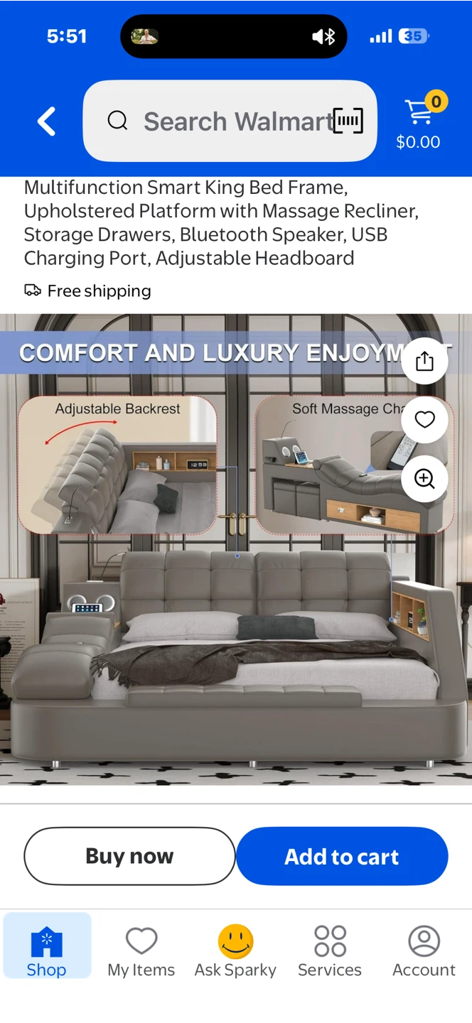 Multifunction Smart King Bed Frame - photo 3