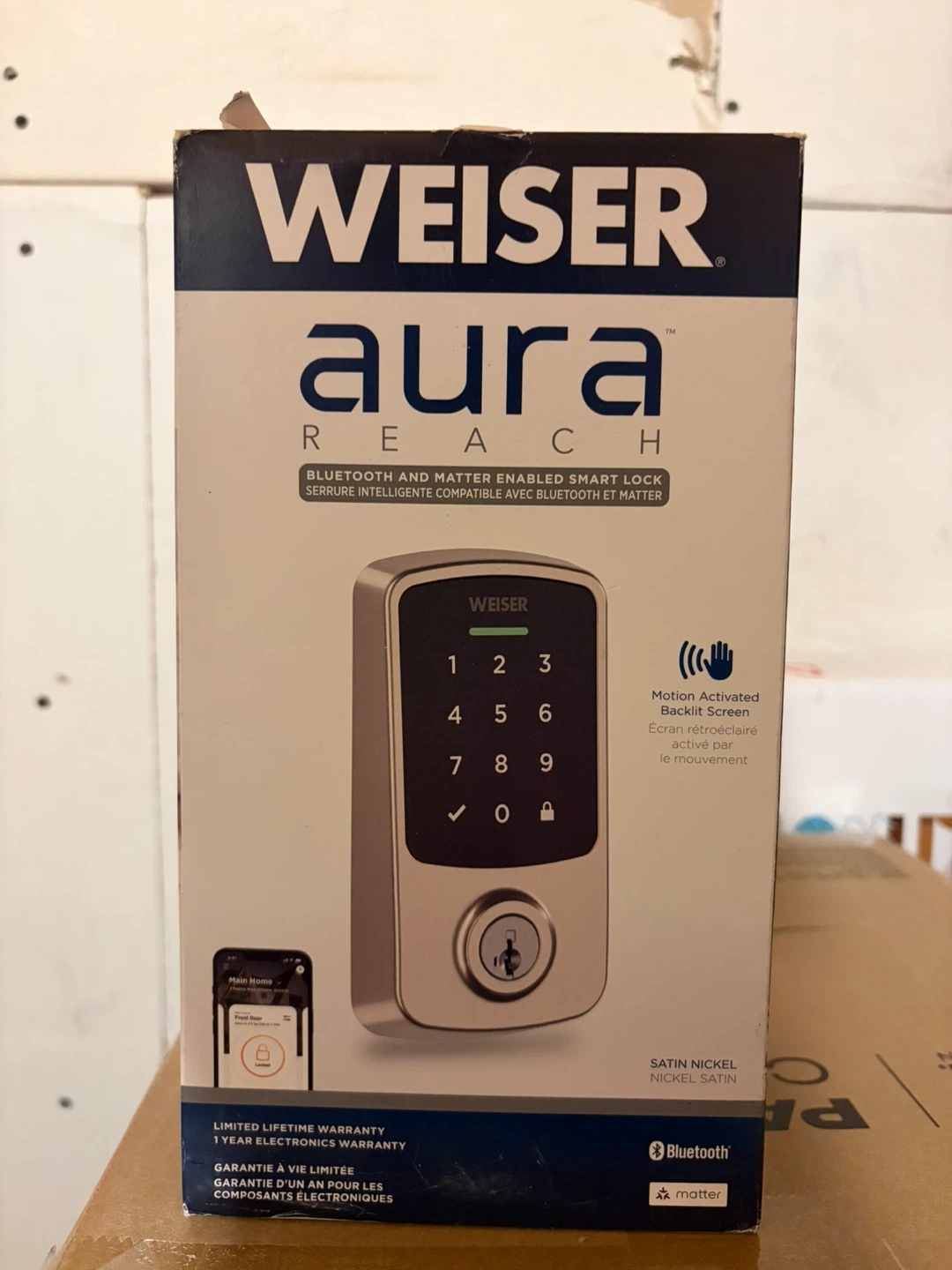 Weiser Aura Reach Bluetooth & Matter Enabled Smart Lock BNIB