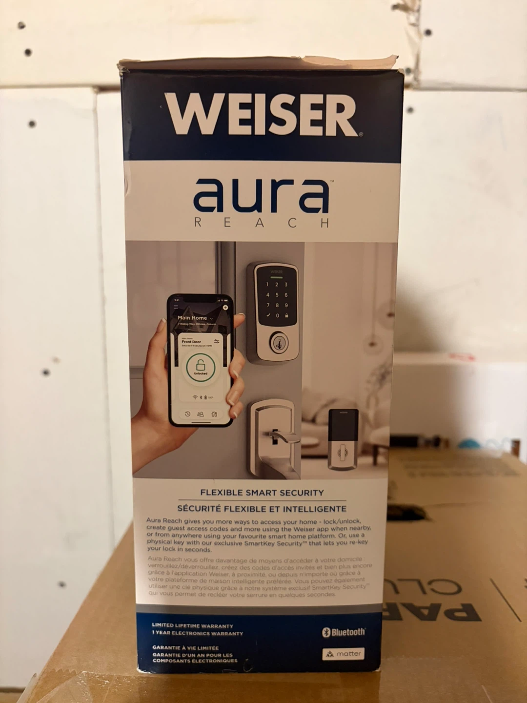 Weiser Aura Reach Bluetooth & Matter Enabled Smart Lock BNIB - photo 2