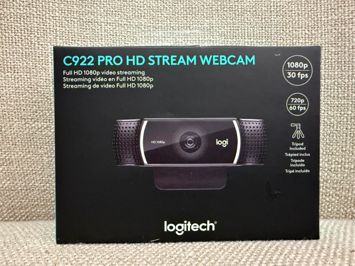 Logitech C922 Pro HD Stream Webcam with Tripod BNIB