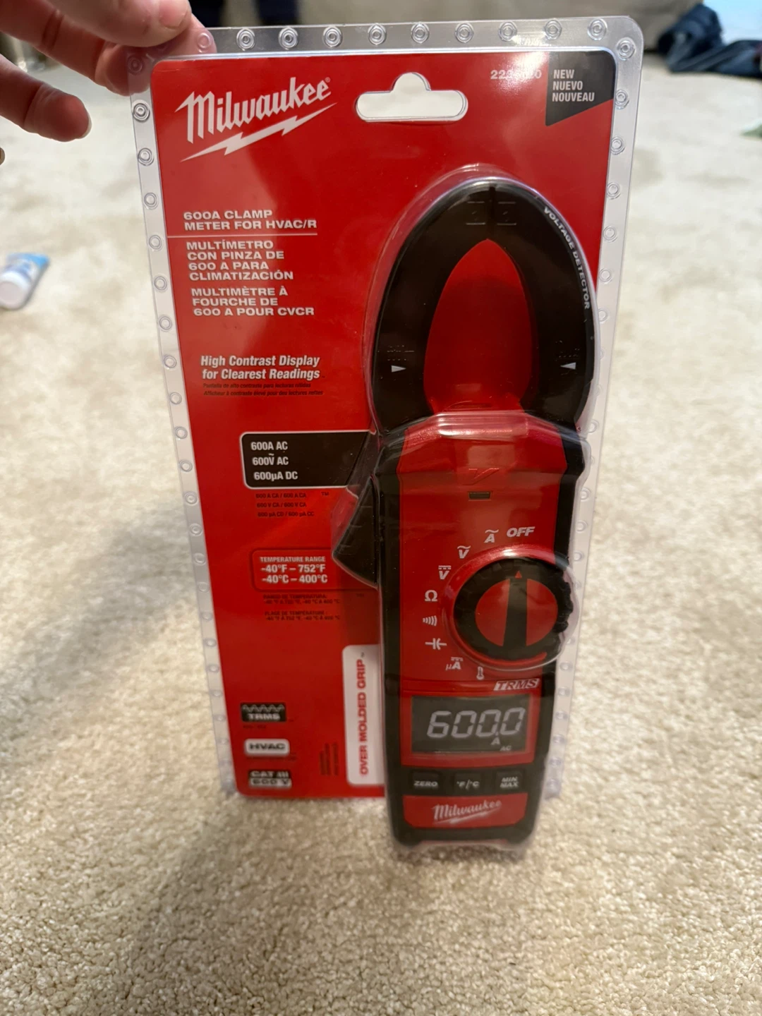 Milwaukee 600A AC Clamp Meter for HVAC/R - BNIB