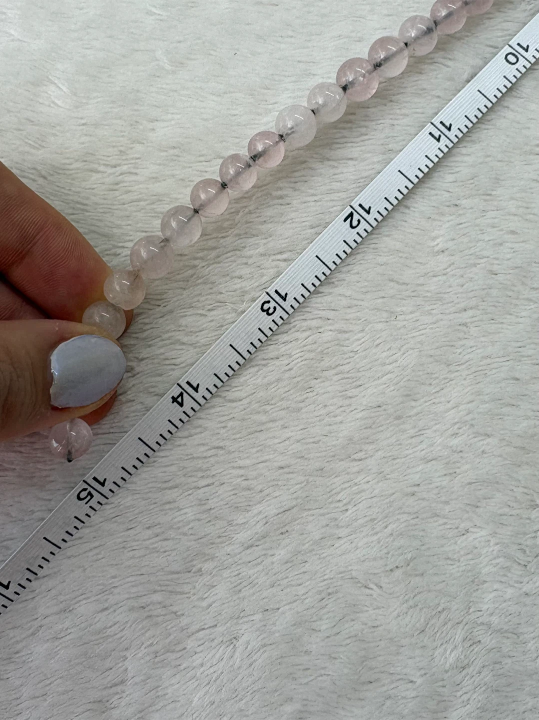 Rose Quartz Beaded Wire Coil Garland Candle Wrap Boho 52” - photo 5