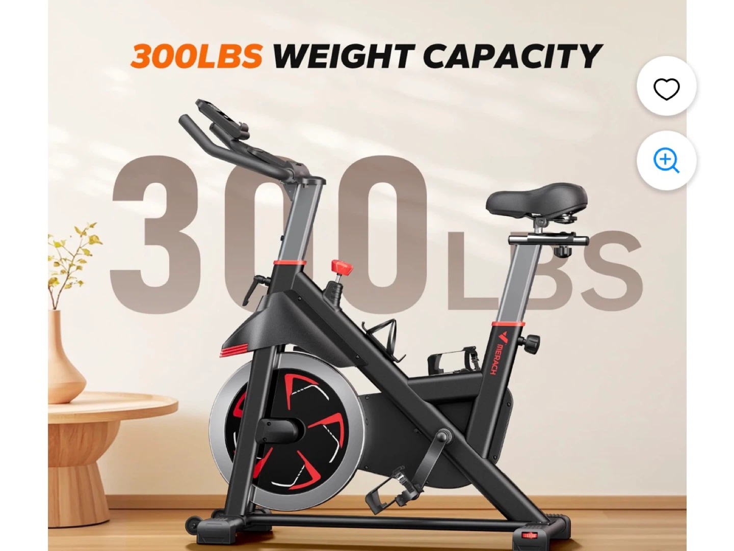 MERACH Indoor Cycling Bike - 100 Level Magnetic Resistance - photo 4