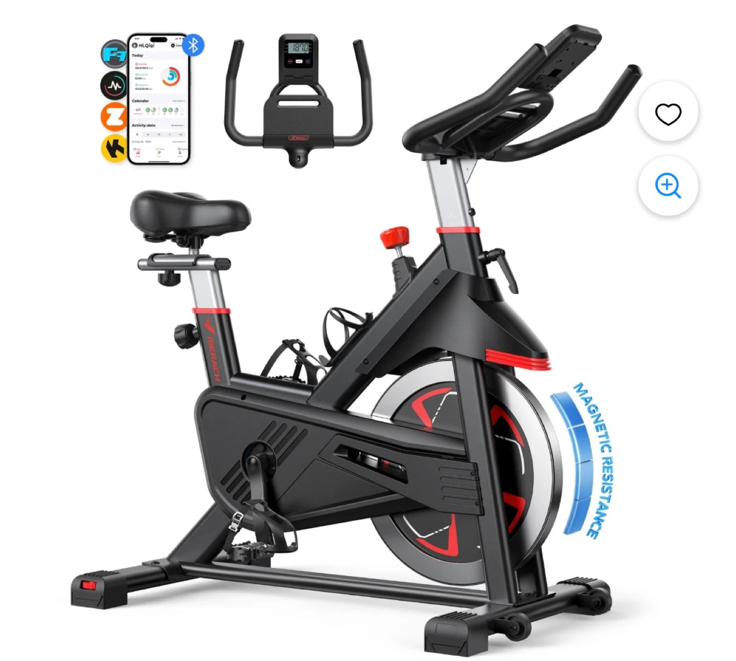 MERACH Indoor Cycling Bike - 100 Level Magnetic Resistance
