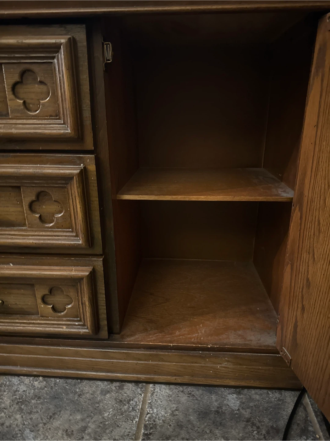 Solid Wood China Cabinet with Drawers - photo 4