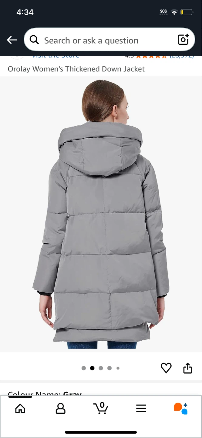 Orolay Women's Thickened Down Jacket - Grey
