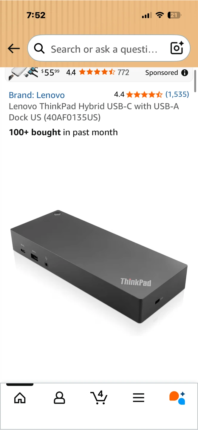Lenovo ThinkPad Hybrid USB-C Dock - photo 2