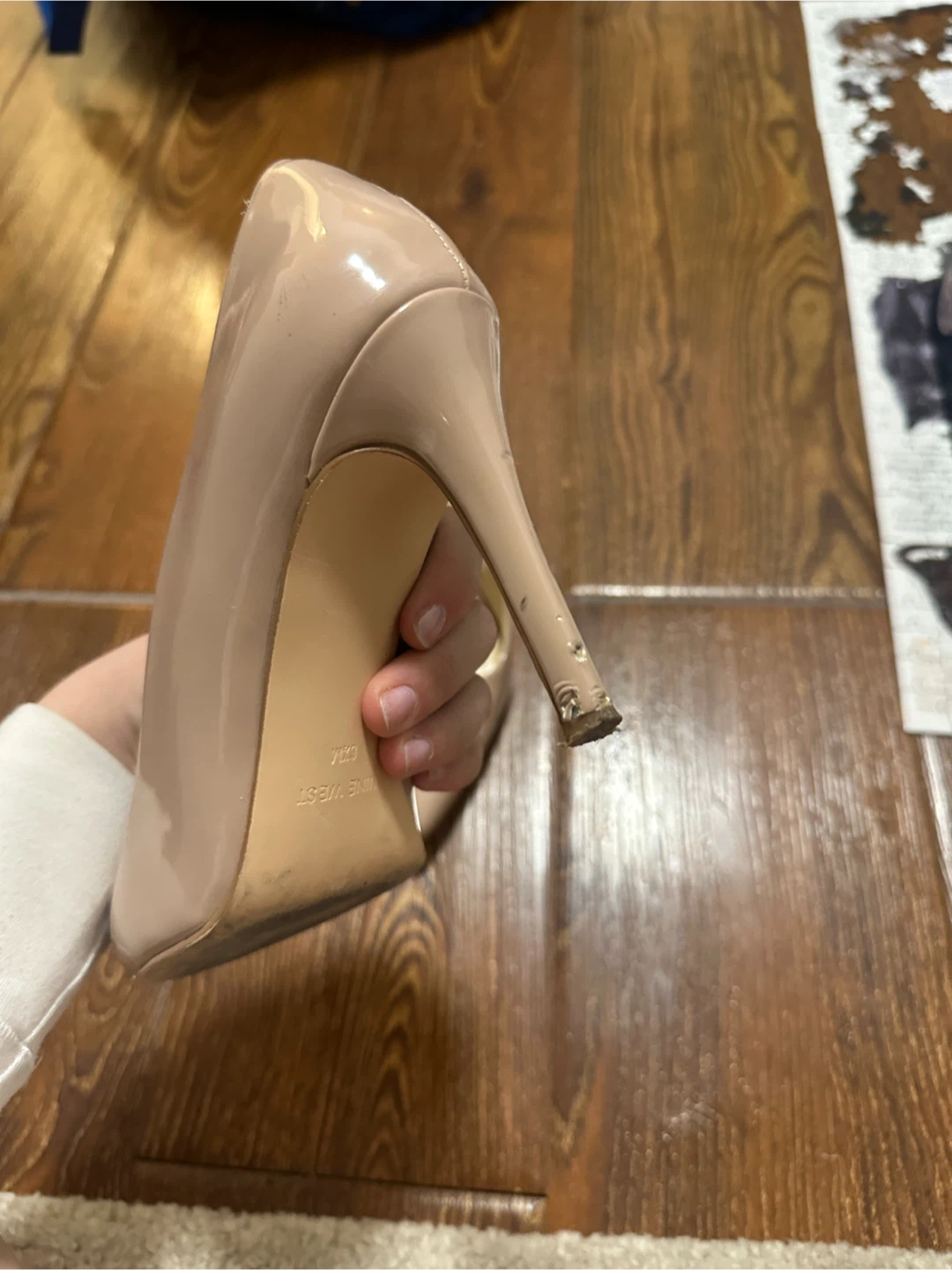 Nine West Nude Patent Leather Heels - photo 3