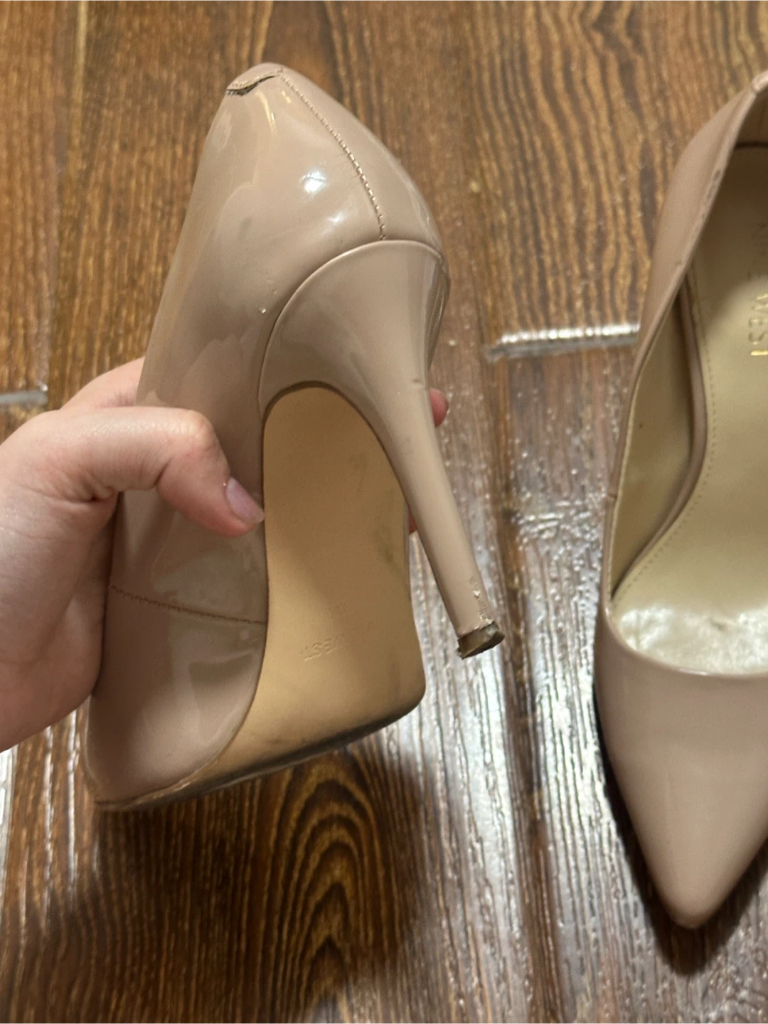 Nine West Nude Patent Leather Heels - photo 4