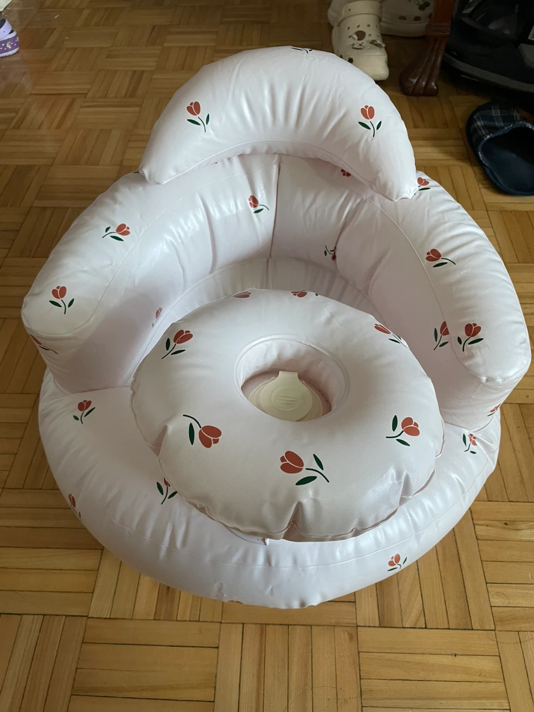 Inflatable Baby Bath Seat with Tulip Pattern - photo 3