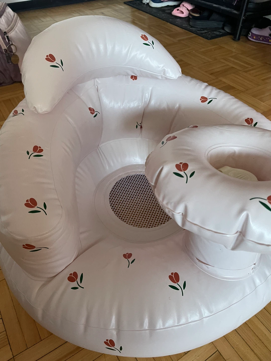 Inflatable Baby Bath Seat with Tulip Pattern - photo 2