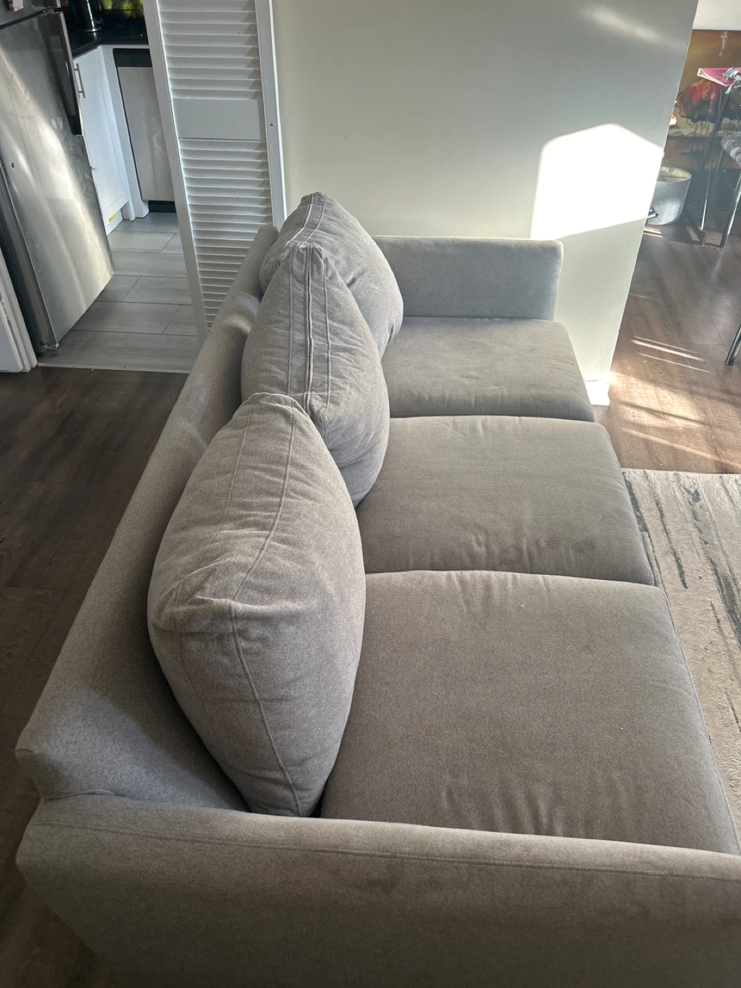 As it is..Grey Sofa with Cushions