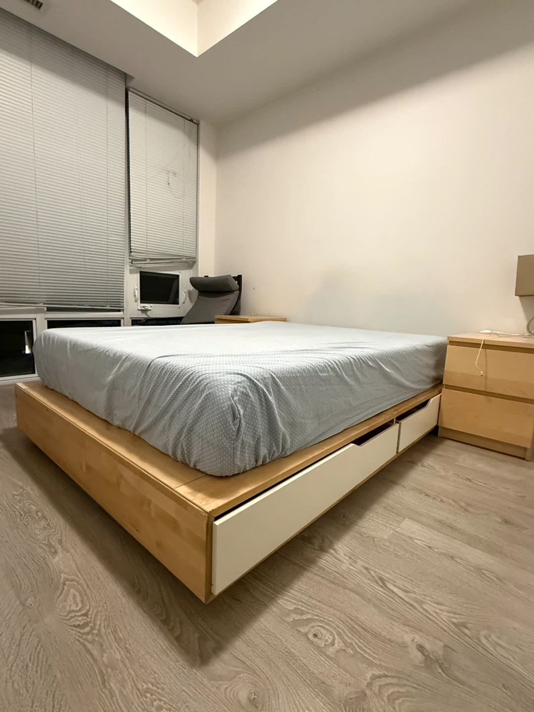 Queen Bed Frame with Storage Drawers - photo 2