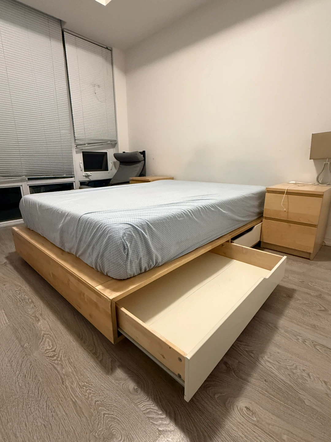 Queen Bed Frame with Storage Drawers - photo 3