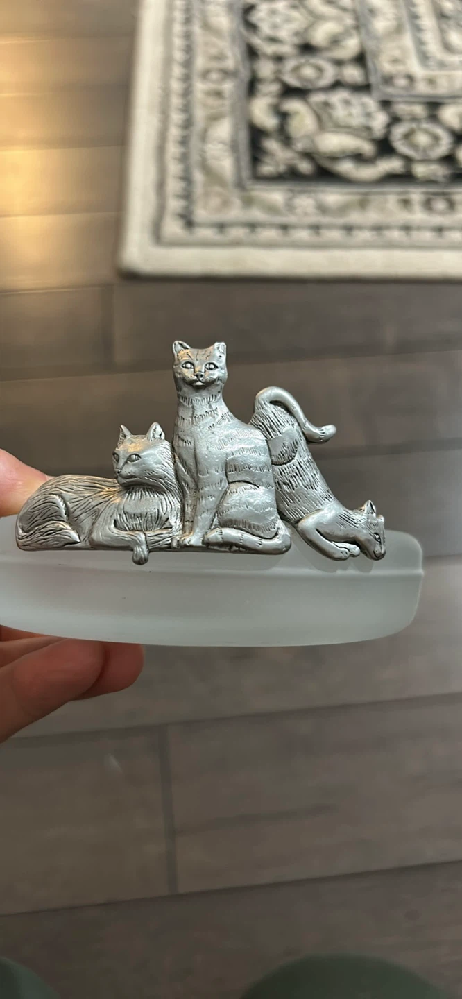 Pewter Cat Dish - photo 4