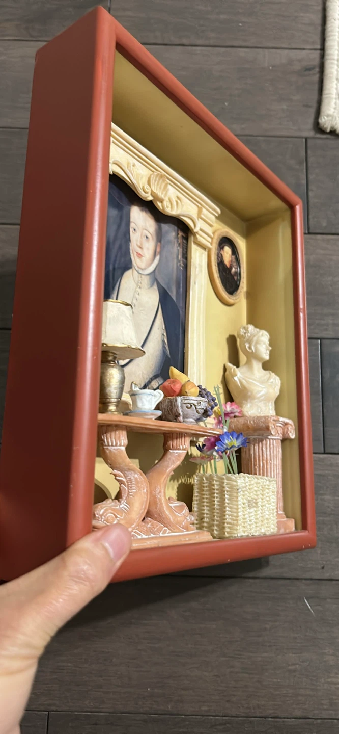 Shadow Box Diorama - Vintage Portrait Scene