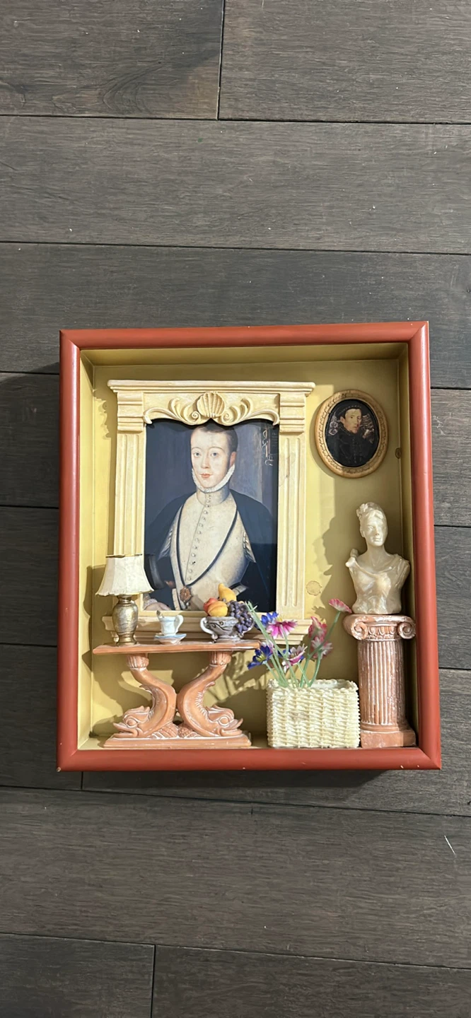 Shadow Box Diorama - Vintage Portrait Scene - photo 2