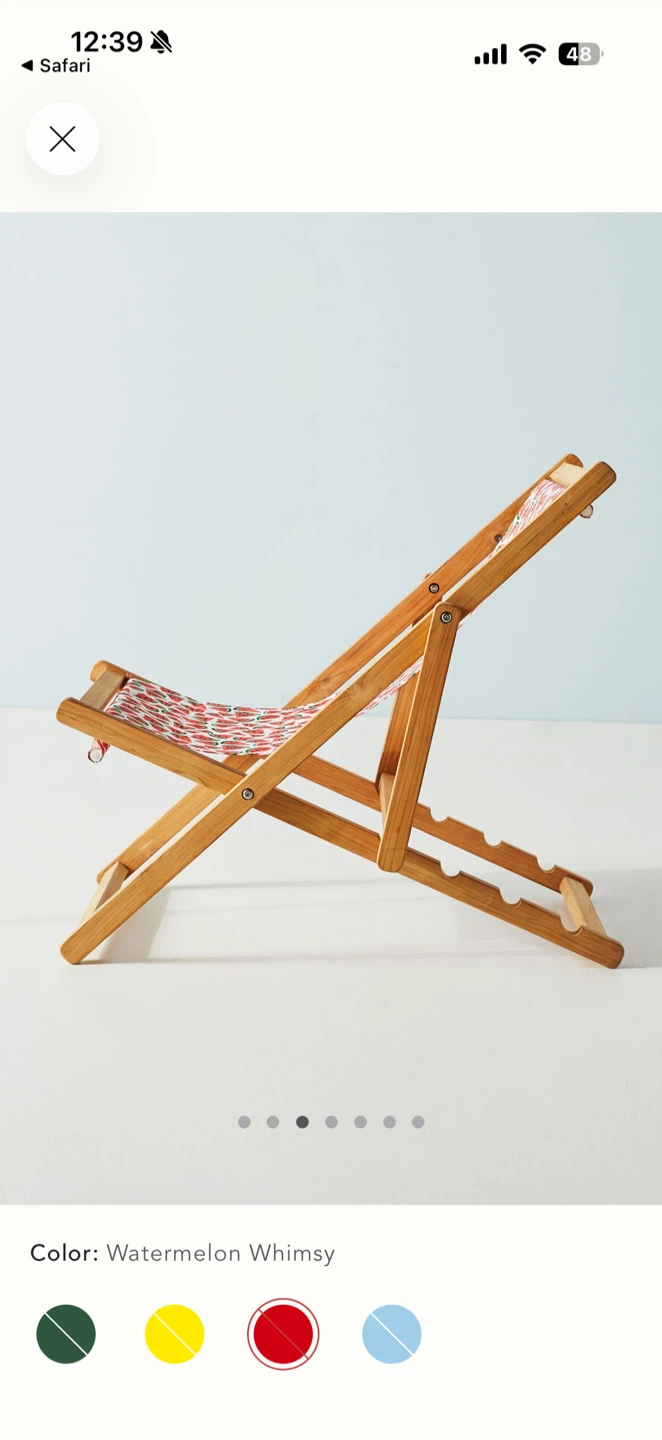 Anthropologie Teak Beach Chair - photo 4