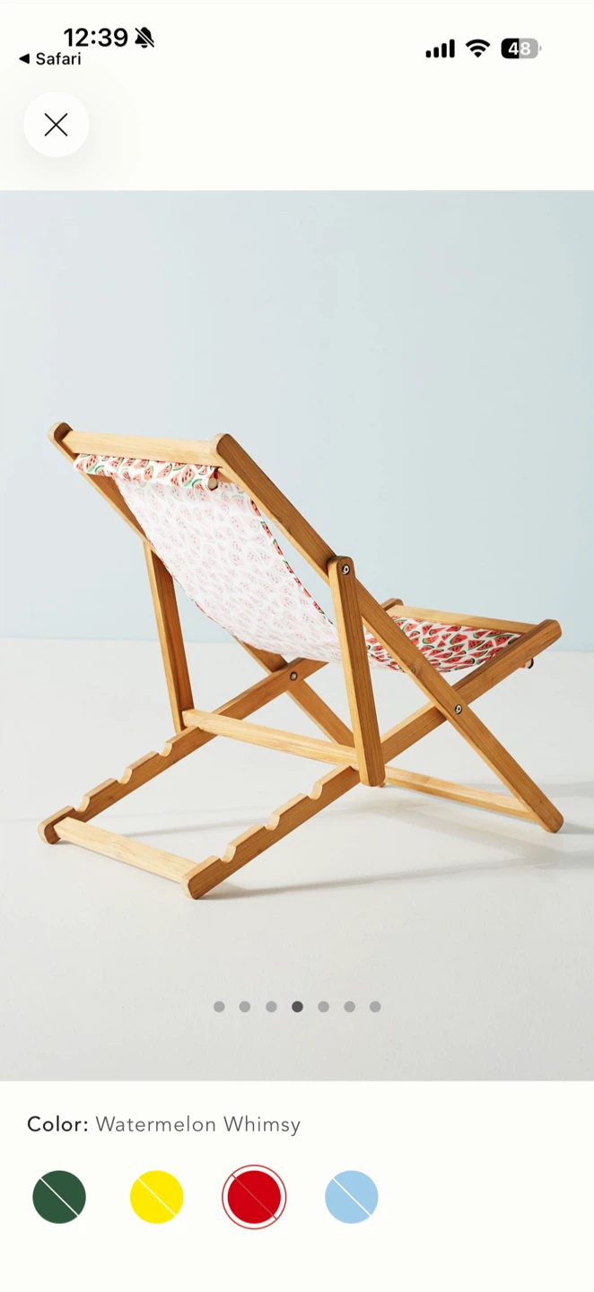 Anthropologie Teak Beach Chair - photo 5