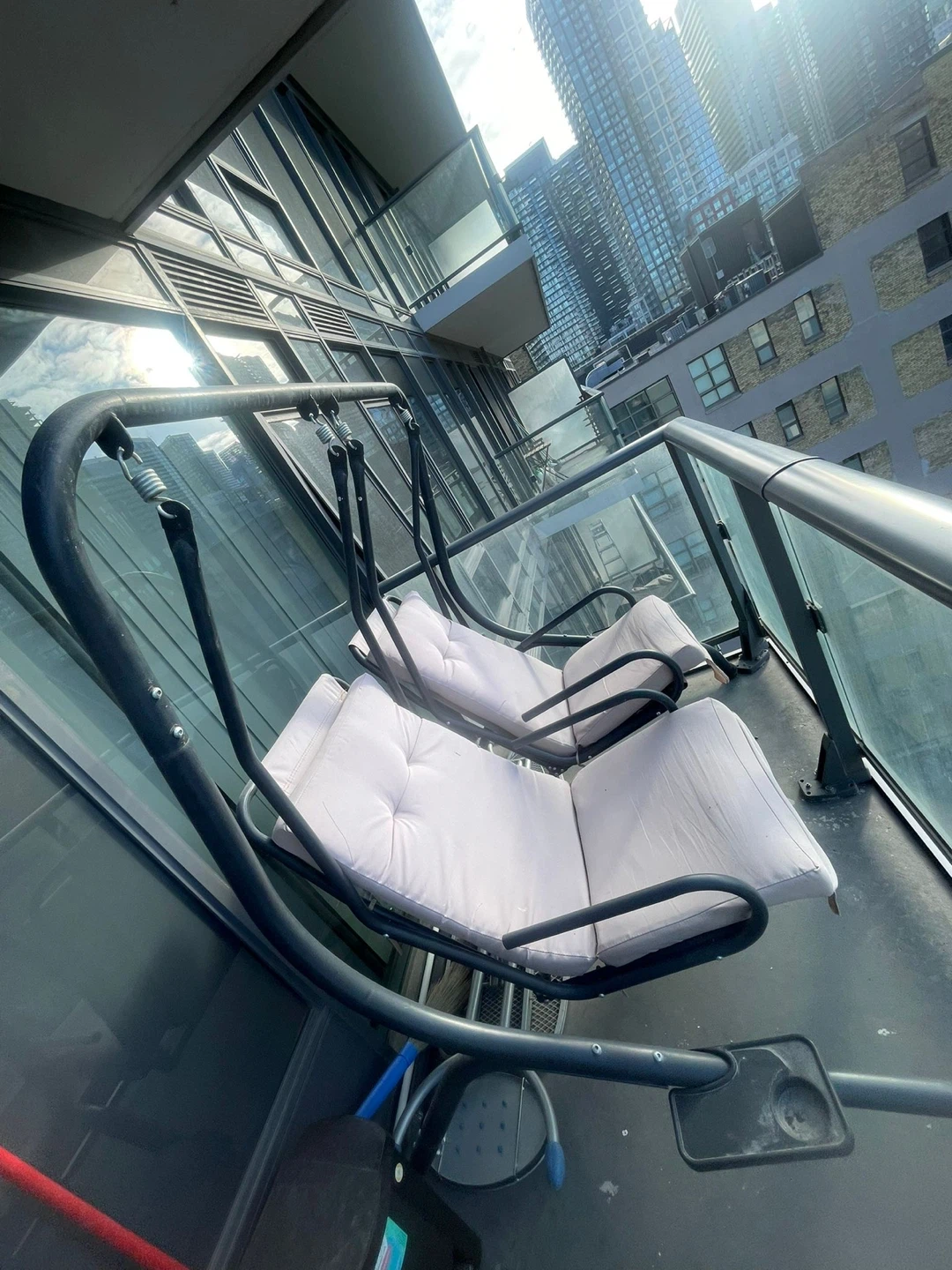 Outdoor Swing Chair with Cushions