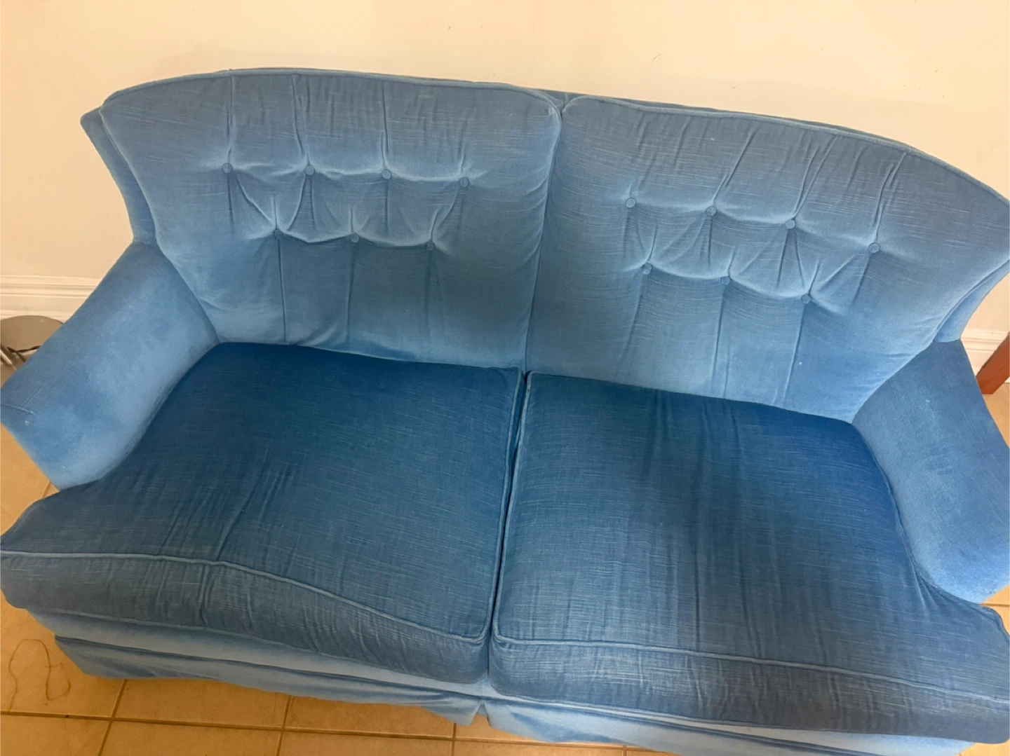 Blue Tufted Sofa - photo 2
